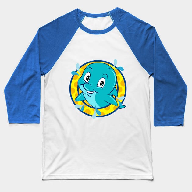 Baby Whale Baseball T-Shirt by richhwalsh